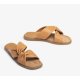 Unisa CAMBY slip in sandal i cognac skind