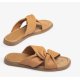 Unisa CAMBY slip in sandal i cognac skind