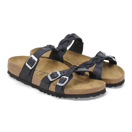 Birkenstock Franca Braided Black Oiled Leather