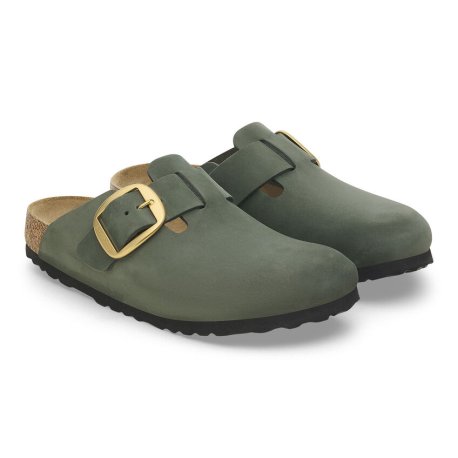 Birkenstock Boston Big Buckle (SMAL) Thyme Nubuck Leather