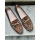 Unisa Daimiel loafer i leopard ruskind