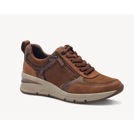 Tamaris 23721 sneakers i brune kombinationer