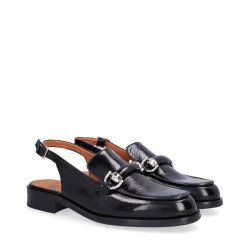 Billi Bi A8430 loafer i sort lakskind med slingback