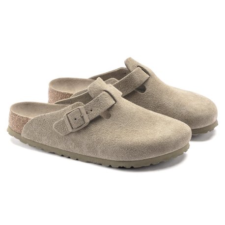 Birkenstock Boston Khaki suede leather