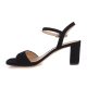 Unisa MORATY sandal i sort ruskind